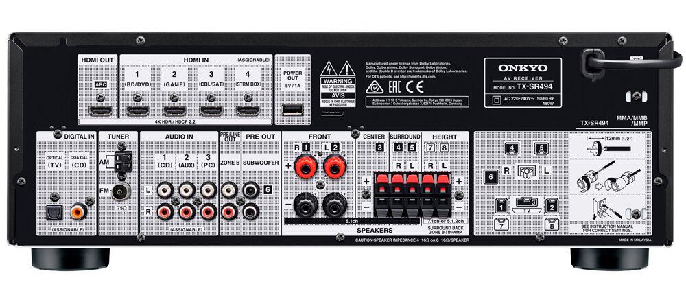 Onkyo TX-SR494 B DAB