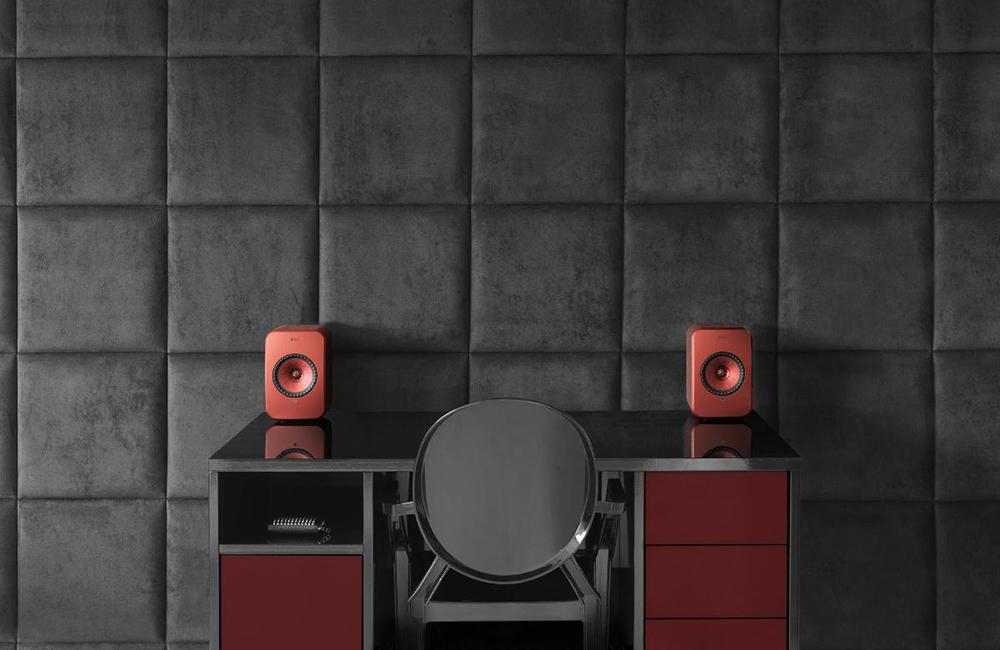 KEF LSX Maroon